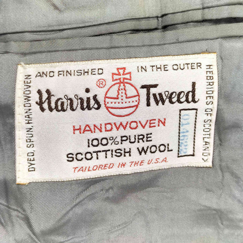 ハリスツイード Harris Tweed USA製 ツイードテーラードジャケット メンズ US:40