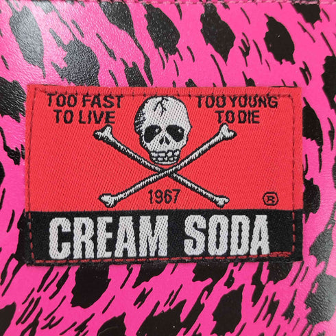 クリームソーダ CREAM SODA 総柄ロゴ刺繍 長財布 メンズ