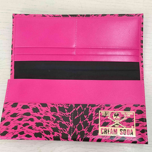 クリームソーダ CREAM SODA 総柄ロゴ刺繍 長財布 メンズ