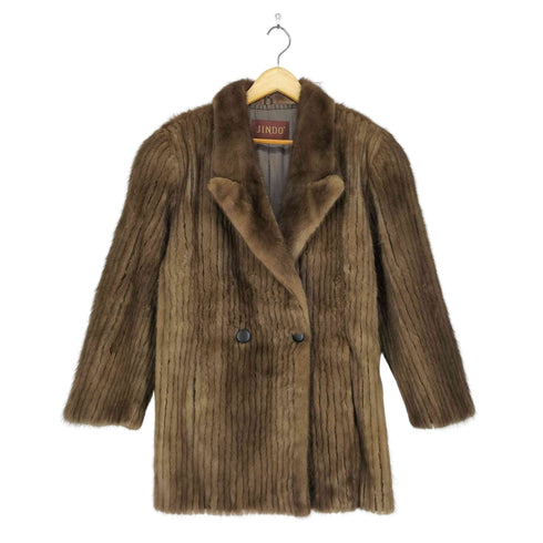 サガミンク SAGA MINK JINDO MINK FUR 銀サガ ミンクファーダブルチェスターコート レディース 11