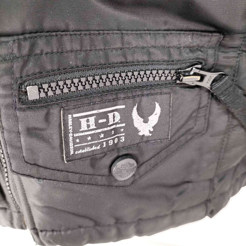 ハーレーダビッドソン HARLEY-DAVIDSON リバーシブル ニット ナイロンジャケット メンズ import:S