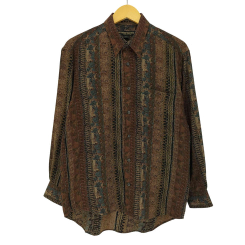 STEFANO VALENTINO 総柄 マルチストライプ シャツ メンズ JPN:M