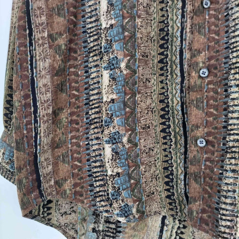 STEFANO VALENTINO 総柄 マルチストライプ シャツ メンズ JPN:M