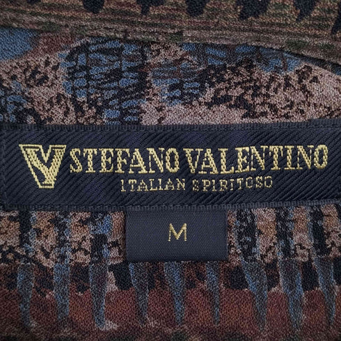STEFANO VALENTINO 総柄 マルチストライプ シャツ メンズ JPN:M