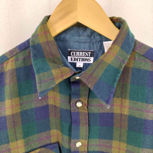 current editions 韓国製 チェック柄 アクリルシャツ メンズ import:M