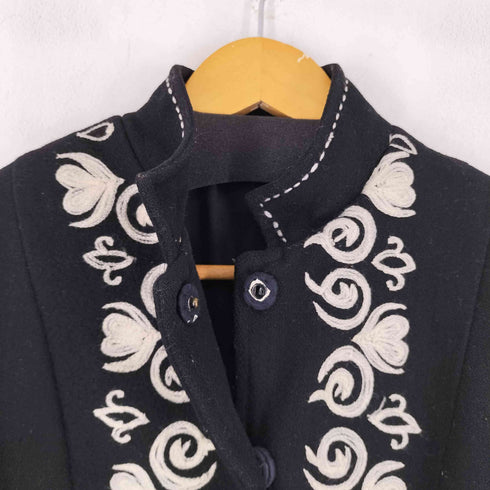 Rene Derhy 刺繍 スタンドカラーコート レディース import:L