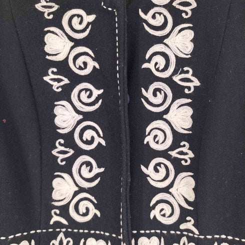 Rene Derhy 刺繍 スタンドカラーコート レディース import:L