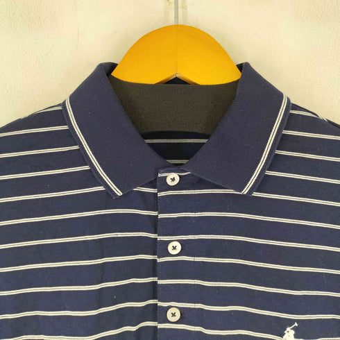 ポロゴルフラルフローレン POLO GOLF RALPH LAUREN スモールポニー刺繍 ボーダー柄 ポロシャツ メンズ import:M