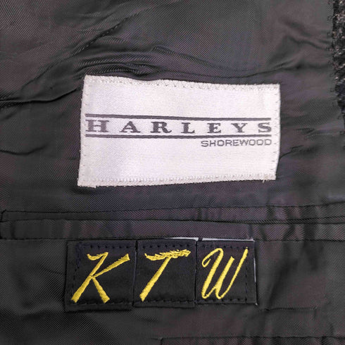コルネリアーニ Corneliani 千鳥格子 2B シングル テーラード ジャケット HARLEYS メンズ 56