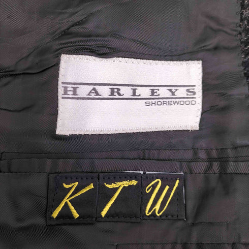 コルネリアーニ Corneliani 千鳥格子 2B シングル テーラード ジャケット HARLEYS メンズ 56