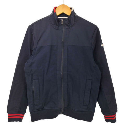 トミーヒルフィガー TOMMY HILFIGER ネックロゴプリント トリコロール コットンナイロン切替 裏起毛ジップアップジャケット メンズ import:M
