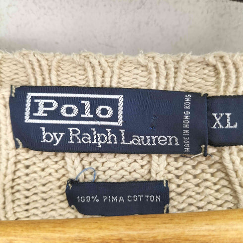 ポロバイラルフローレン Polo by RALPH LAUREN コットン ケーブルニット メンズ import:XL