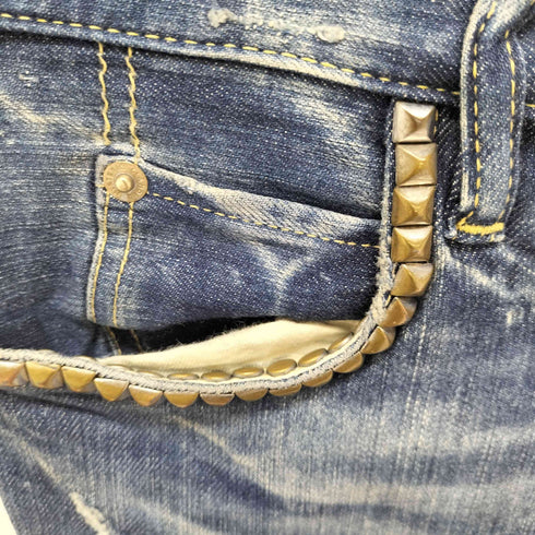 ヒステリックグラマー HYSTERIC GLAMOUR スタッズデニムスキニーパンツ レディース JPN:S