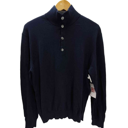 ハケットロンドン hackett london コットンカシミヤ ハーフボタン プルオーバーニット メンズ