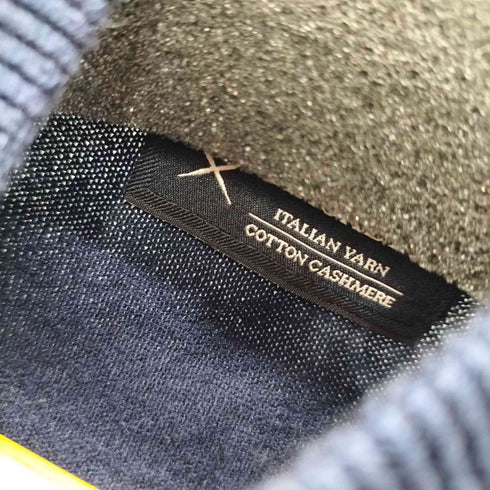 ハケットロンドン hackett london コットンカシミヤ ハーフボタン プルオーバーニット メンズ