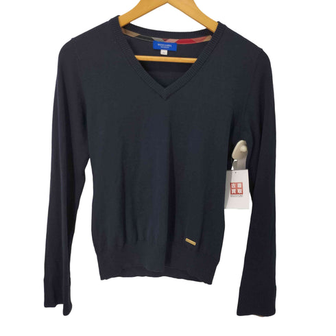 ブルーレーベルクレストブリッジ BLUE LABEL CRESTBRIDGE Vネック コットンシルクニット レディース EUR:38