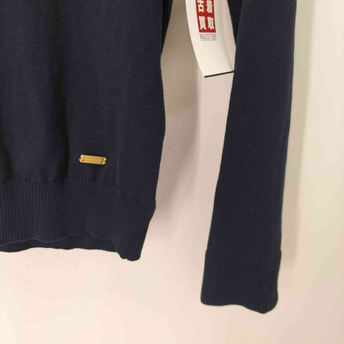 ブルーレーベルクレストブリッジ BLUE LABEL CRESTBRIDGE Vネック コットンシルクニット レディース EUR:38