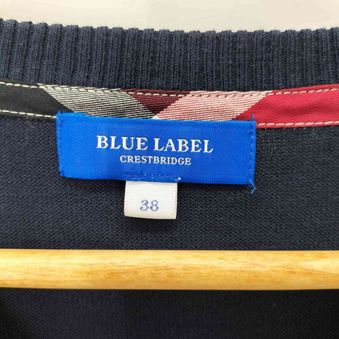 ブルーレーベルクレストブリッジ BLUE LABEL CRESTBRIDGE Vネック コットンシルクニット レディース EUR:38