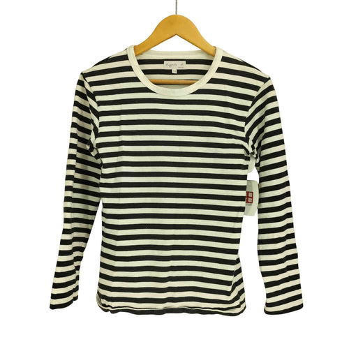 アニエスベー agnes b. PARIS コットン ボーダー L/S Tシャツ レディース T イ