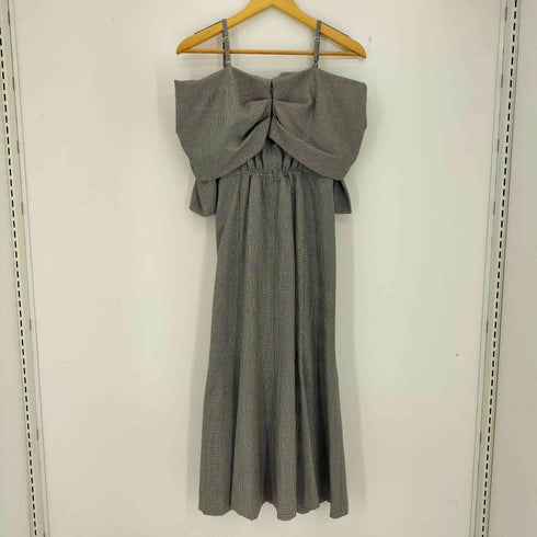 リリーブラウン Lily Brown L.B CANDY STOCK ビジュー釦オフショルミディドレス レディース JPN:1