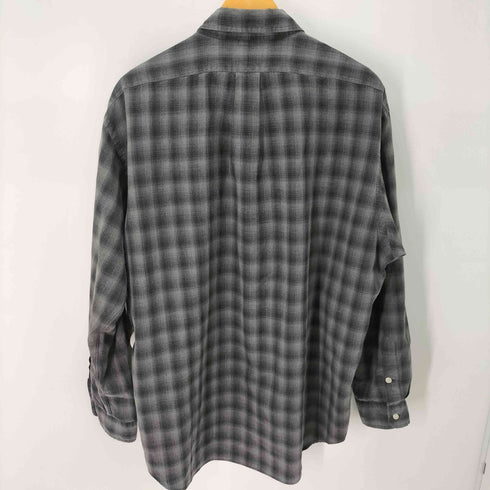 ラルフローレン RALPH LAUREN BLAKE オンブレ シャドーチェック コットンシルクシャツ メンズ import:L