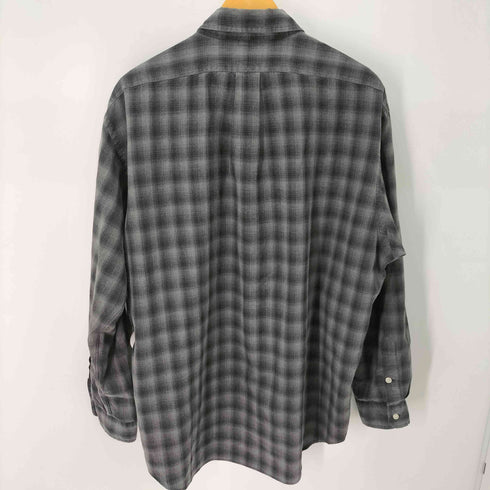 ラルフローレン RALPH LAUREN BLAKE オンブレ シャドーチェック コットンシルクシャツ メンズ import:L