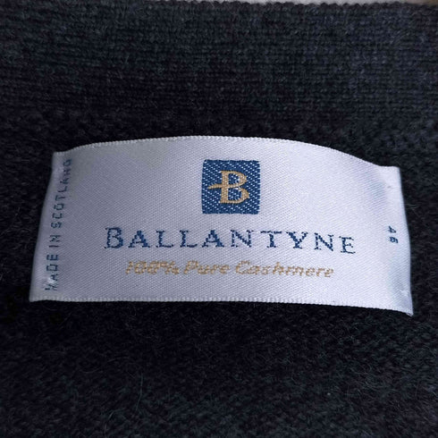 バランタイン BALLANTYNE 90s スコットランド製 旧タグ ピュアカシミヤ100 アーガイル柄 カーディガン メンズ EUR:46