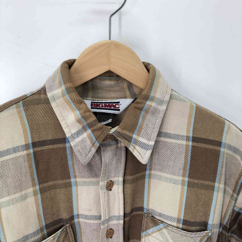 ビッグマック BIG MAC 80s USA製 コットンネルシャツ メンズ import:L