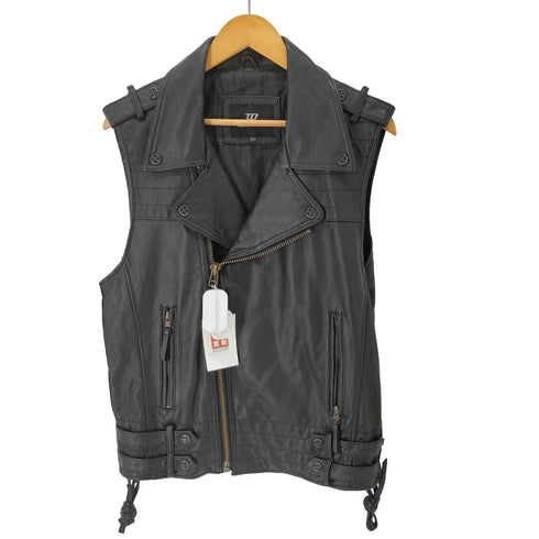 HARLEY-ANGEL 牛革 ダブルライダース レザーベスト メンズ XXXL