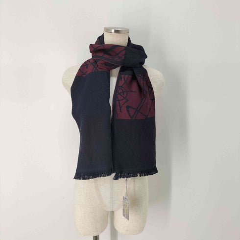 ヴィヴィアンウエストウッドアクセサリー Vivienne Westwood Accessories ウール100 リバーシブル 総柄マフラー レディース