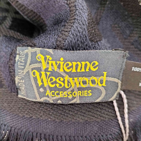 ヴィヴィアンウエストウッドアクセサリー Vivienne Westwood Accessories ウール100 リバーシブル 総柄マフラー レディース