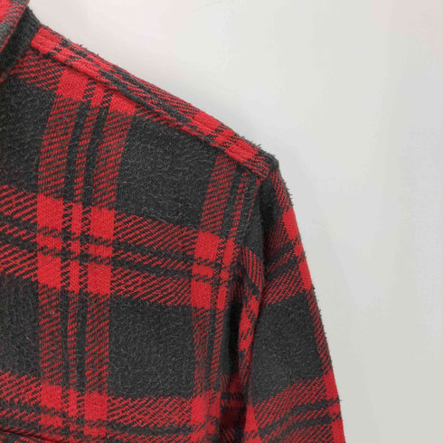 シアーズローバックス SEARS ROEBUCKS 60S SANFORIZED マチ付き フラップポケット コットン ヘビーフランネル チェック シャツ メンズ import:M