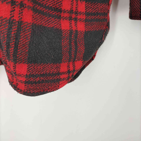 シアーズローバックス SEARS ROEBUCKS 60S SANFORIZED マチ付き フラップポケット コットン ヘビーフランネル チェック シャツ メンズ import:M