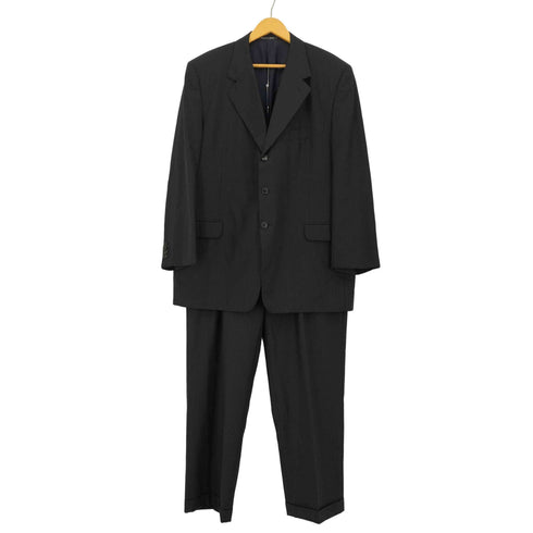 ロロピアーナ Loro Piana REDAELLI TASMANIAN super 120S ストライプ 3Bテーラードジャケット 2タック スラックス スーツセットアップ メンズ import:L