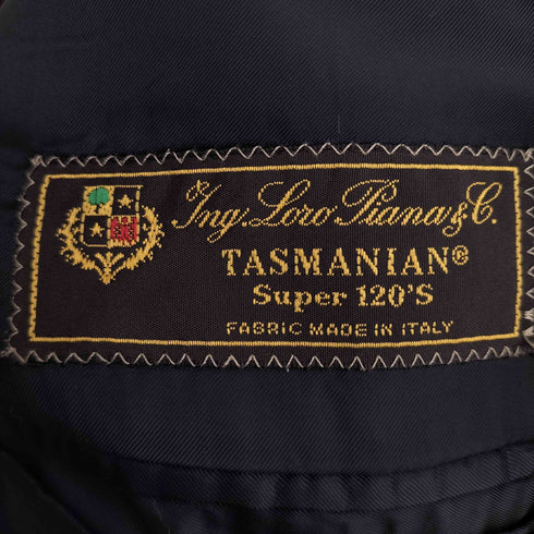 ロロピアーナ Loro Piana REDAELLI TASMANIAN super 120S ストライプ 3Bテーラードジャケット 2タック スラックス スーツセットアップ メンズ import:L