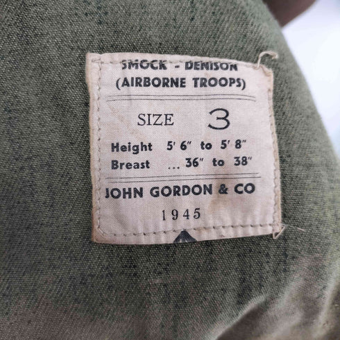 ブリティッシュアーミー BRITISH ARMY 40S イギリス空軍 AIRBORNE TROOPS JOHN GORDON SMOCK 2nd モデル デニソン ブラッシュストロークカモ スモック 1945年製 メンズ 3