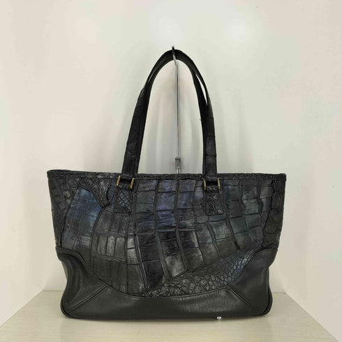 クロコ型押し レザー トートバッグ メンズ