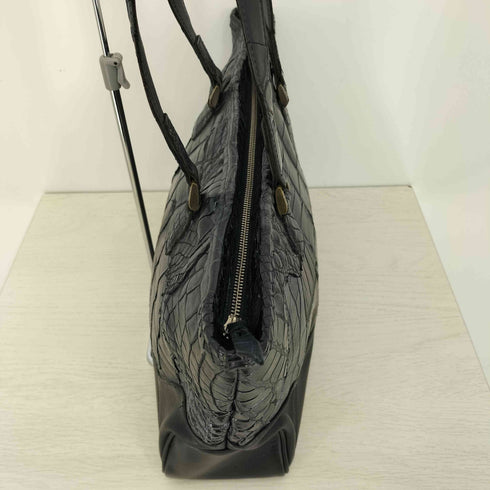 クロコ型押し レザー トートバッグ メンズ