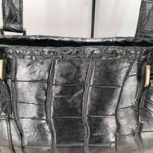 クロコ型押し レザー トートバッグ メンズ