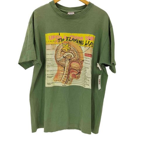 90S USA製 SOFTEE ボディ FLAMING LIPS UFOs in China 1987 プリント Tシャツ 袖シングルステッチ コピーライト 1994 メンズ import:XL