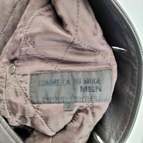 コムサデモードメン COMME CA DU MODE MEN 00s レザー切替ステンカラーコート メンズ JPN:2