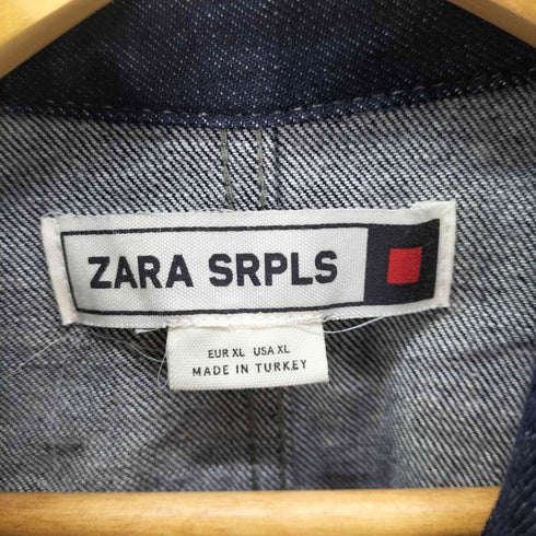 ザラ ZARA SRPLS 半袖 デニムシャツ メンズ import:XL