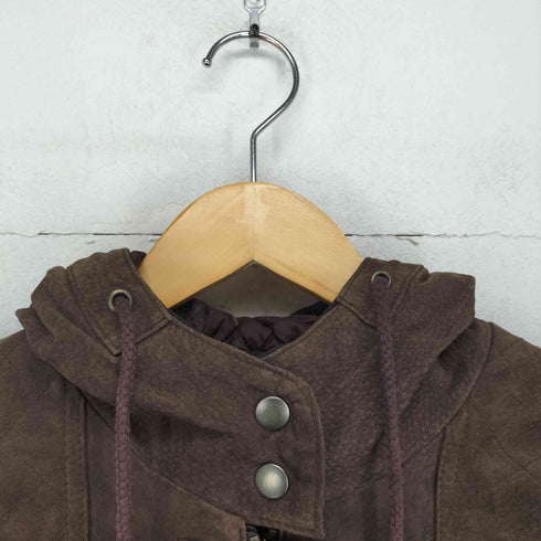 OUTBROOK スウェードレザーファイヤーマンコート メンズ