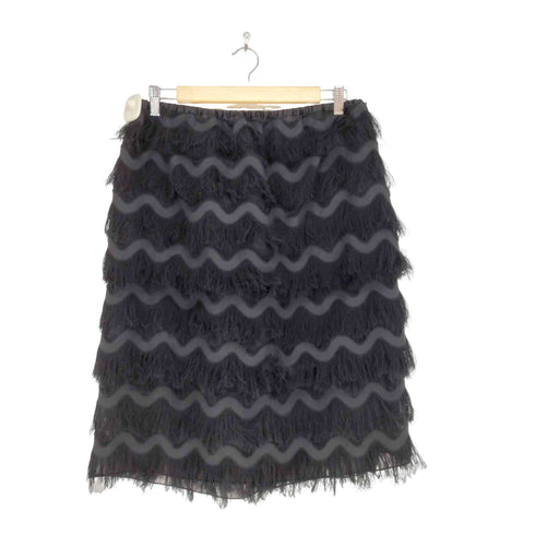 エジック Ezick Wave sheer fringe レディース F