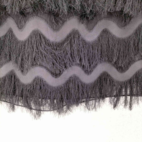 エジック Ezick Wave sheer fringe レディース F
