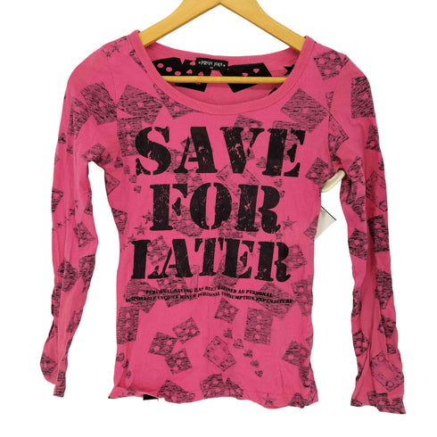 PRIVE JOKE Y2K 裏地プリント クルーネックTシャツ レディース M