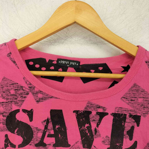 PRIVE JOKE Y2K 裏地プリント クルーネックTシャツ レディース M