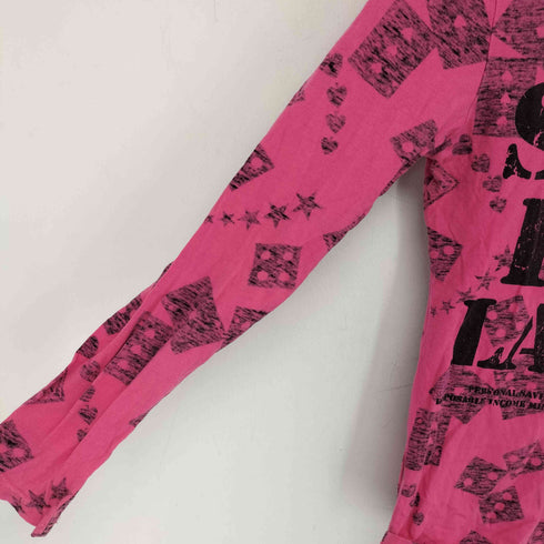 PRIVE JOKE Y2K 裏地プリント クルーネックTシャツ レディース M