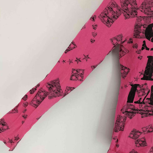 PRIVE JOKE Y2K 裏地プリント クルーネックTシャツ レディース M