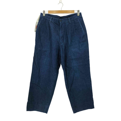 Downy-Fild 2タック インディゴ バギーデニムパンツ メンズ